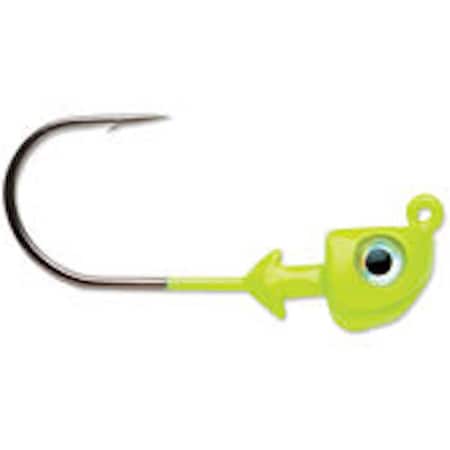 Green Arrow Equipment 0.06 oz Darter Jig Head, Chartreuse, 4PK GR2984680